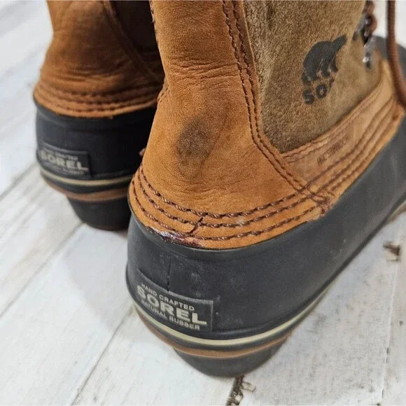 Sorel Winter Weather Duck Rain Outdoor Fancy Lace II Boots womens size 10 - Picture 3 of 9